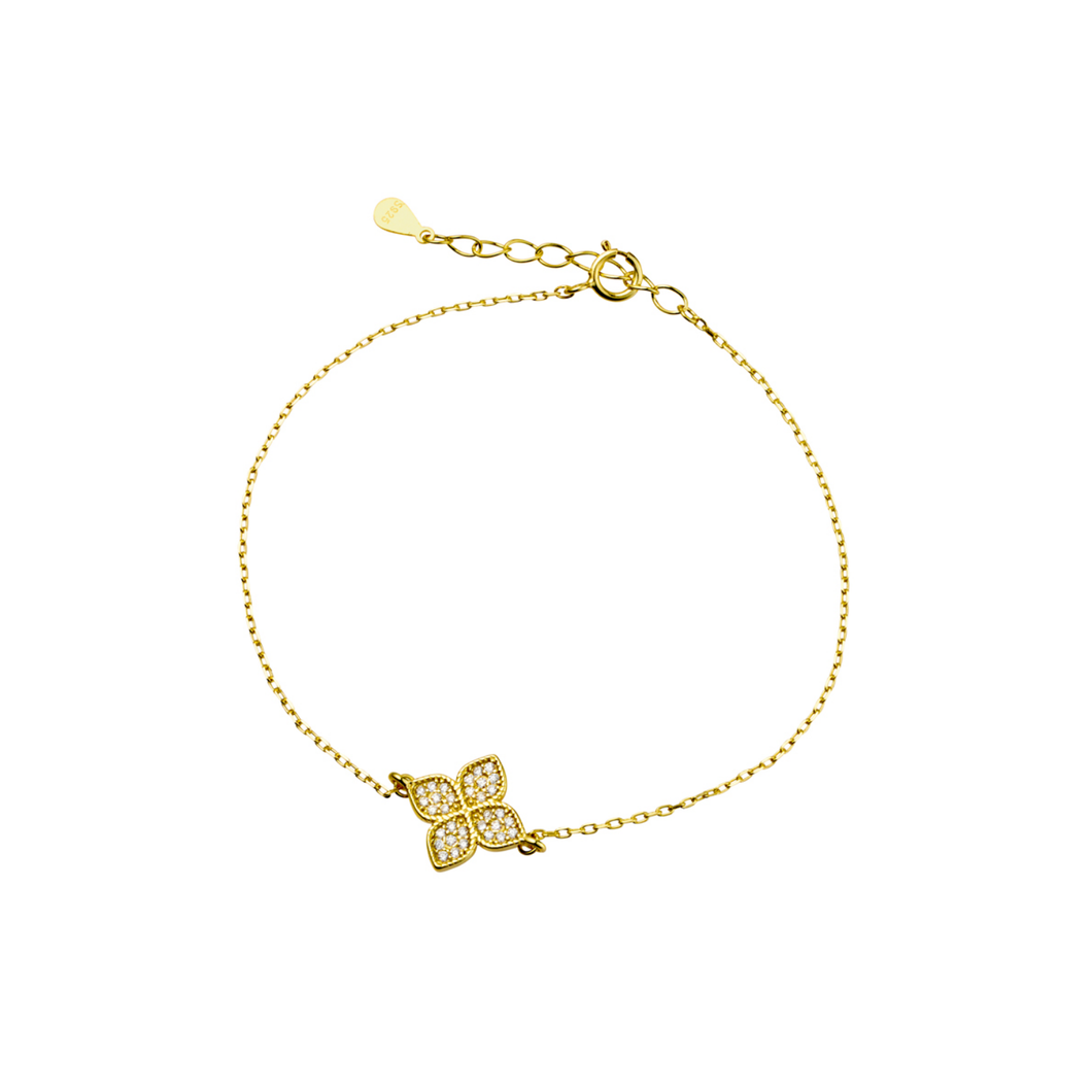 Dainty Flower Charm Bracelet