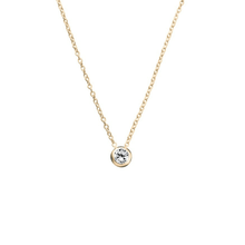 Load image into Gallery viewer, Bezel Solitaire  Pendant Necklace
