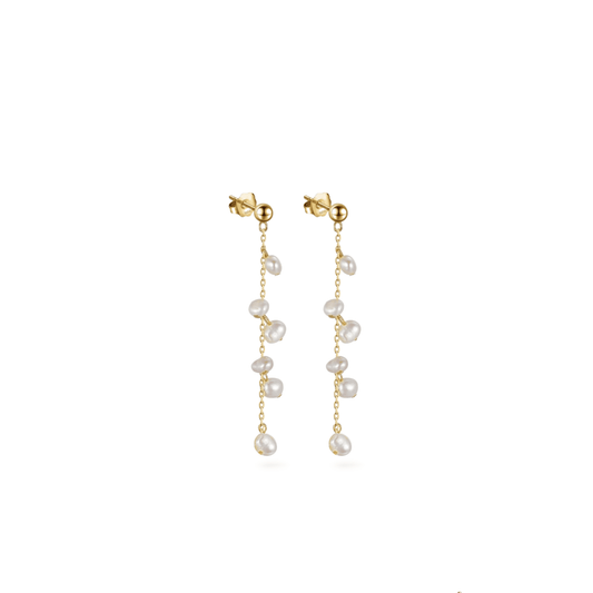 pearl drop earrings womens jewellery australian made gold push back earrings wedding jewellery gold jewellery