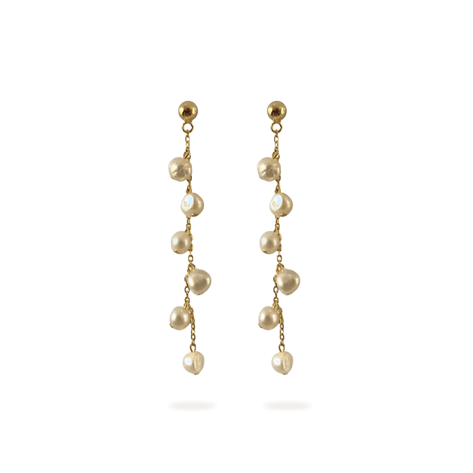 pearl drop earrings womens jewellery australian made gold push back earrings wedding jewellery gold jewellery