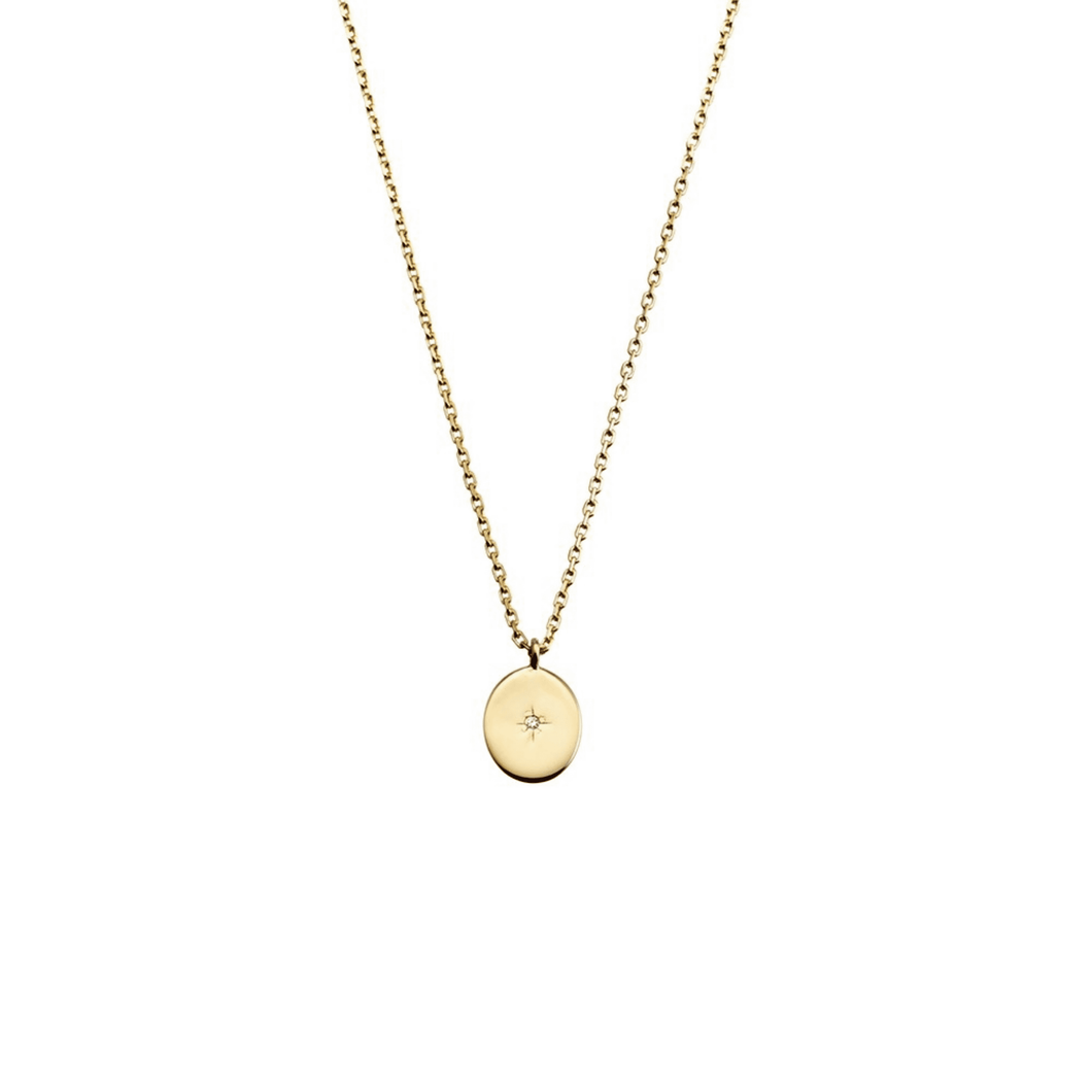 Oval Star Pendant Necklace