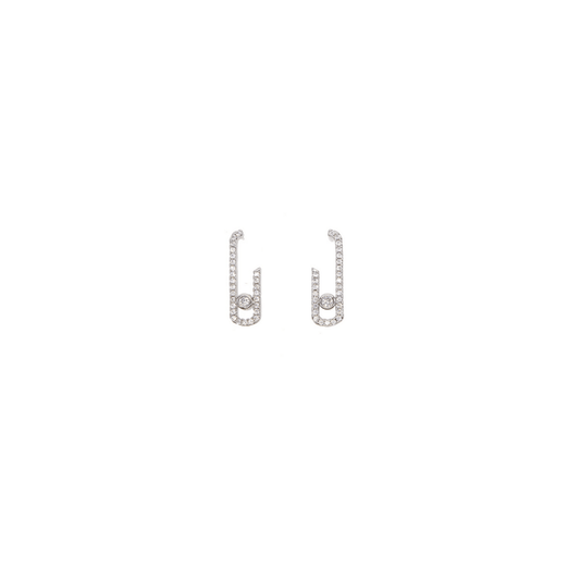 Pave Set Crystal Drop Earrings