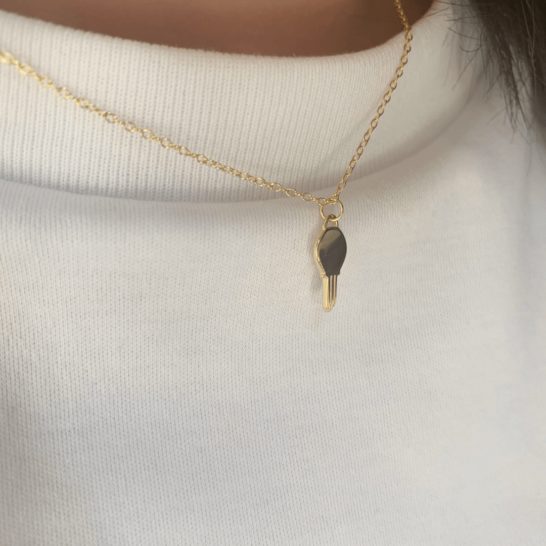 key pendant necklace gold necklace bezel pendant charm necklace woman jewellery jewelry fashion accessories silver sterling silver gold vermeil style minimalist Tiffany and co Mimco zara country road witchery viktoria wood Myer David Jones kookai forever new layering jewellery Francesca jewellery stores Melbourne pandora