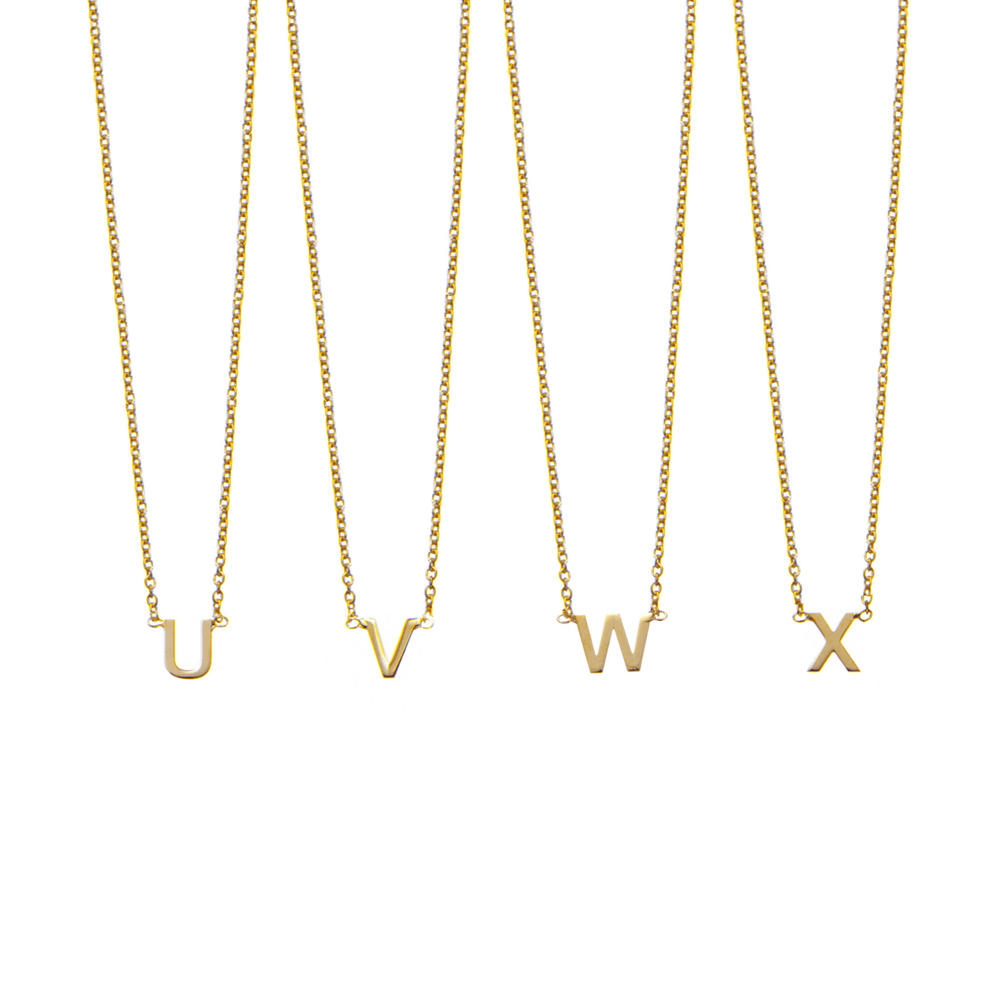 letter necklace- petite initial letter necklace - gold - silver -sterling silver - womens jewellery