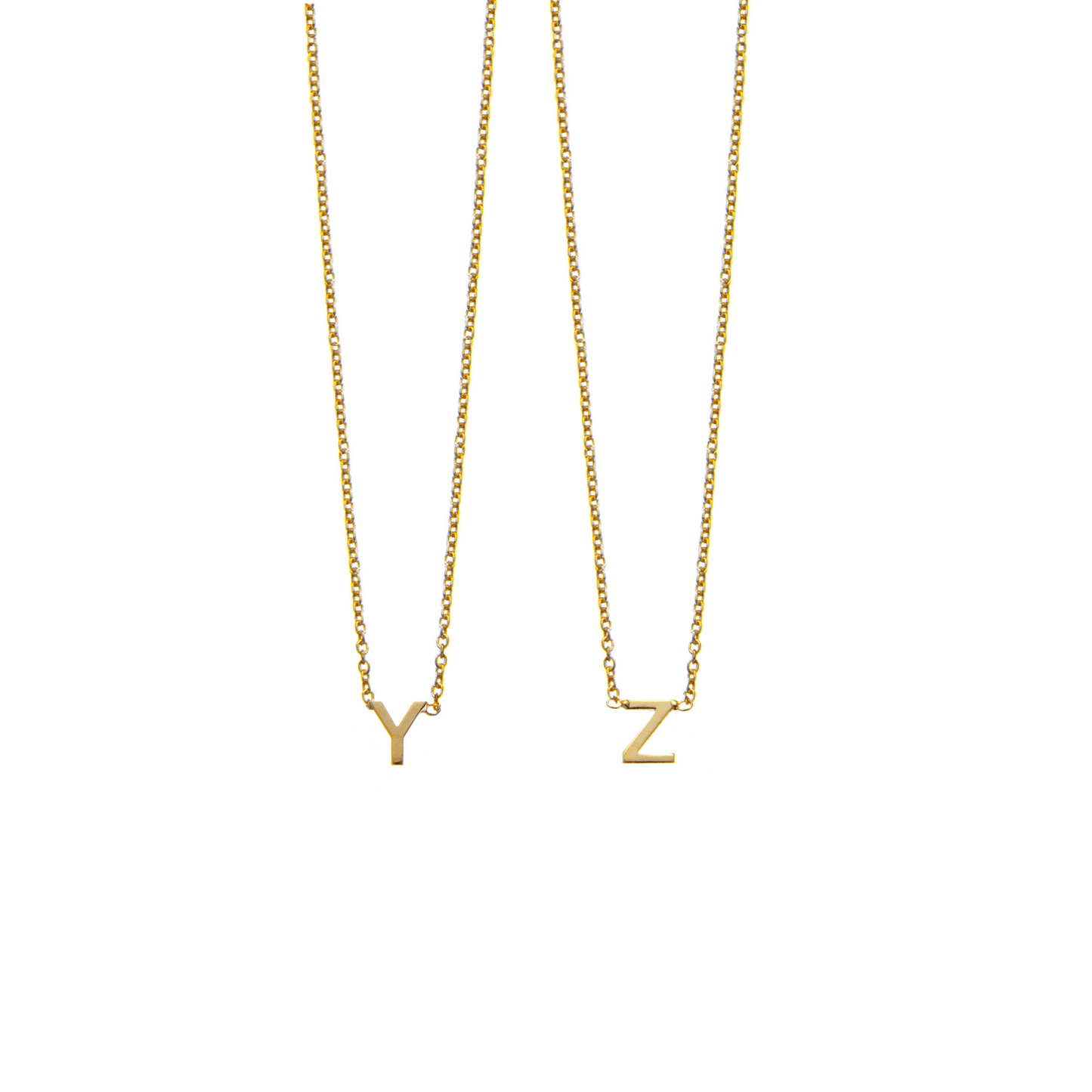 letter necklace- petite initial letter necklace - gold - silver -sterling silver - womens jewellery