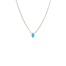 Load image into Gallery viewer, Light blue Hamsa Hand Necklace
